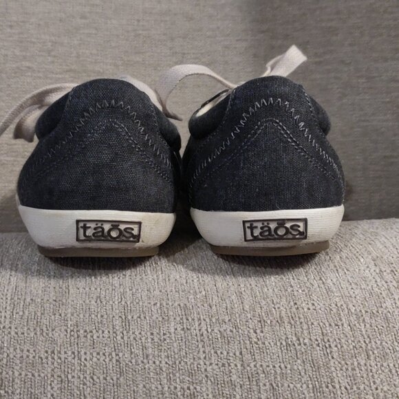 Taos Footwear Star Sneaker In Charcoal Washed Canvas Women's US 6.5 - Picture 3 of 6